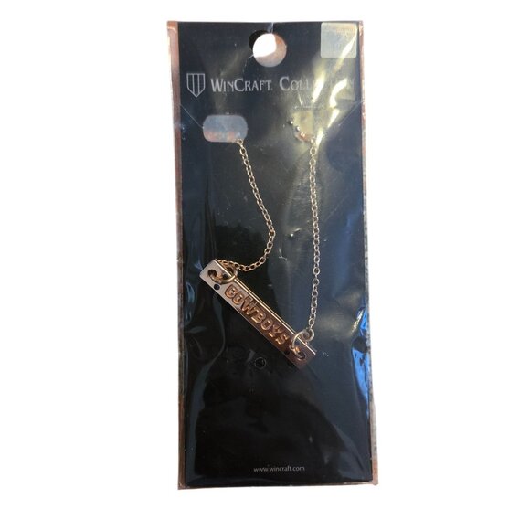 Dallas Cowboys Rose Gold Necklace Adjustable WinCraft NFL Jewelry - Picture 1 of 4